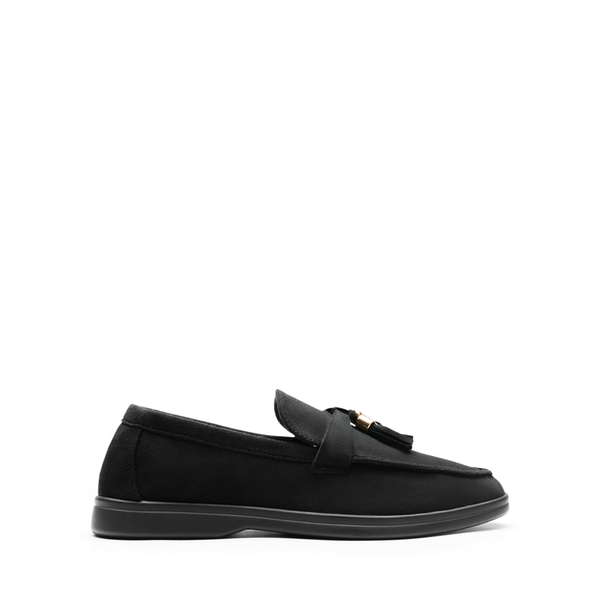 Slip On Casual Loafers - BLACK-SUEDE - 3
